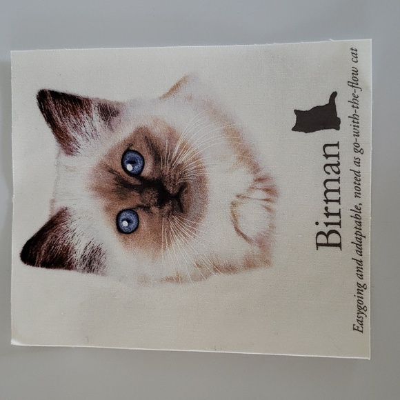 Birman Cat Iron On White Cat Fluffy Cat - Picture 1 of 6